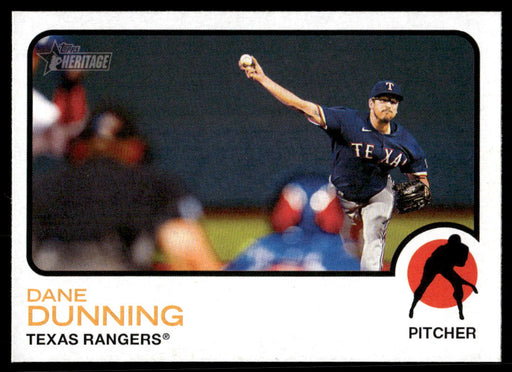 Dane Dunning 2022 Topps Heritage High Base Front of Card
