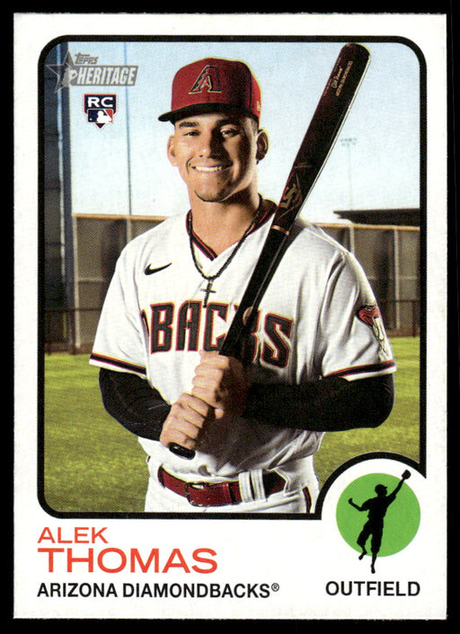 Alek Thomas 2022 Topps Heritage High Base Front of Card