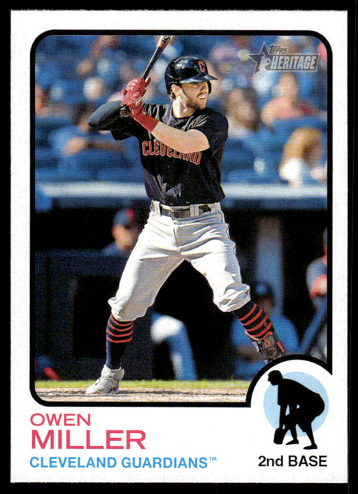Owen Miller 2022 Topps Heritage High Base Front of Card