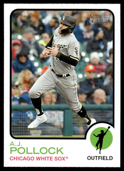 A.J. Pollock 2022 Topps Heritage High Base Front of Card