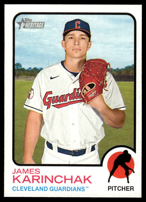James Karinchak 2022 Topps Heritage High Base Front of Card