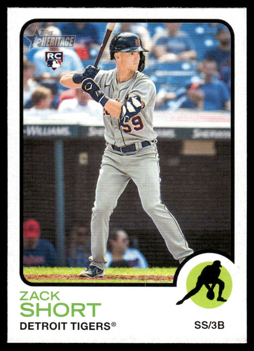 Zack Short 2022 Topps Heritage High Base Front of Card