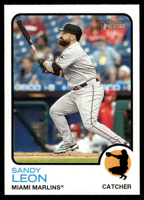 Sandy Leon 2022 Topps Heritage High Base Front of Card