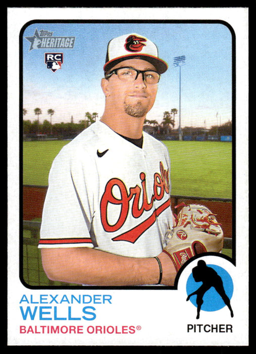 Alexander Wells 2022 Topps Heritage High Base Front of Card