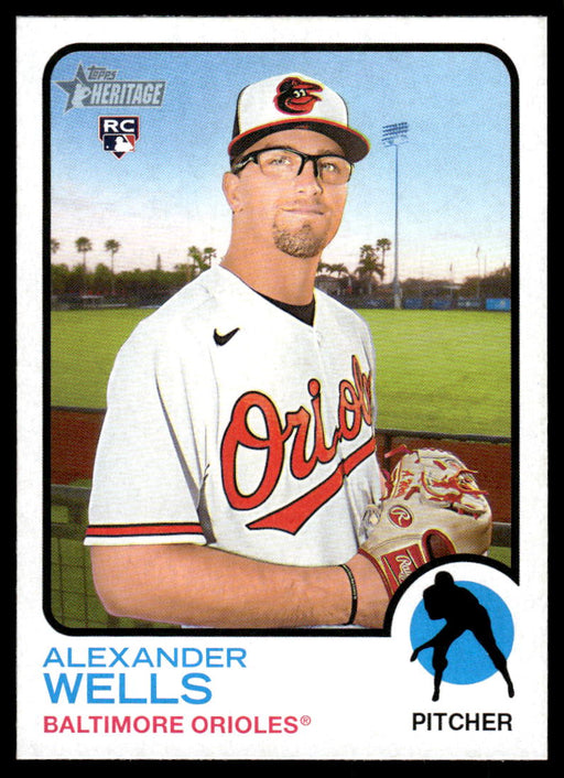 Alexander Wells 2022 Topps Heritage High Base Front of Card