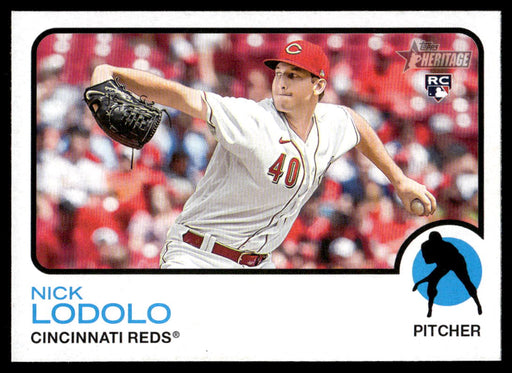 Nick Lodolo 2022 Topps Heritage High Base Front of Card