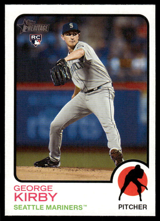 George Kirby 2022 Topps Heritage High Base Front of Card