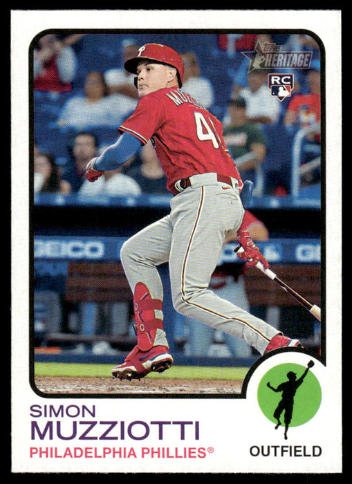 Simon Muzziotti 2022 Topps Heritage High Base Front of Card