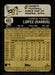 Jorge Lopez 2022 Topps Heritage High Base Back of Card