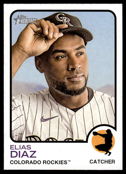 Elias Diaz 2022 Topps Heritage High Base Front of Card