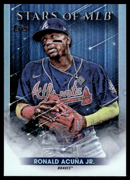 Ronald Acuna Jr. 2022 Topps Series 1 Stars of MLB Front of Card