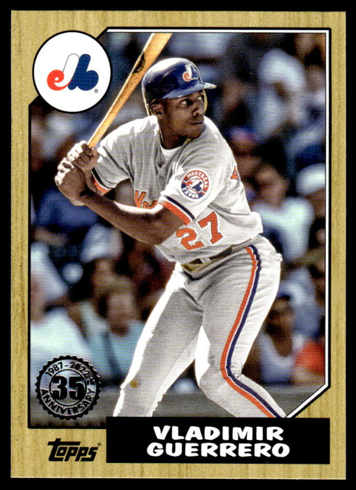 Vladimir Guerrero 2022 Topps Series 1 1987 Topps Front of Card