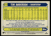 Tim Anderson 2022 Topps Series 1 1987 Topps Back of Card