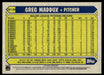 Greg Maddux 2022 Topps Series 1 1987 Topps Back of Card