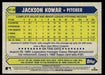 Jackson Kowar 2022 Topps Series 1 1987 Topps Back of Card