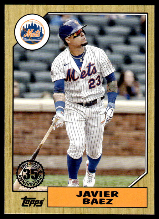 Javier Baez 2022 Topps Series 1 1987 Topps Front of Card