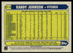 Randy Johnson 2022 Topps Series 1 1987 Topps Back of Card