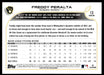 Freddy Peralta 2022 Topps Series 1 Blue Back of Card