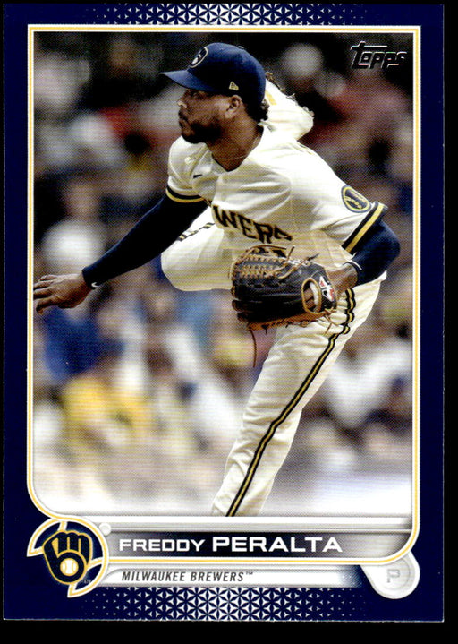 Freddy Peralta 2022 Topps Series 1 Blue Front of Card