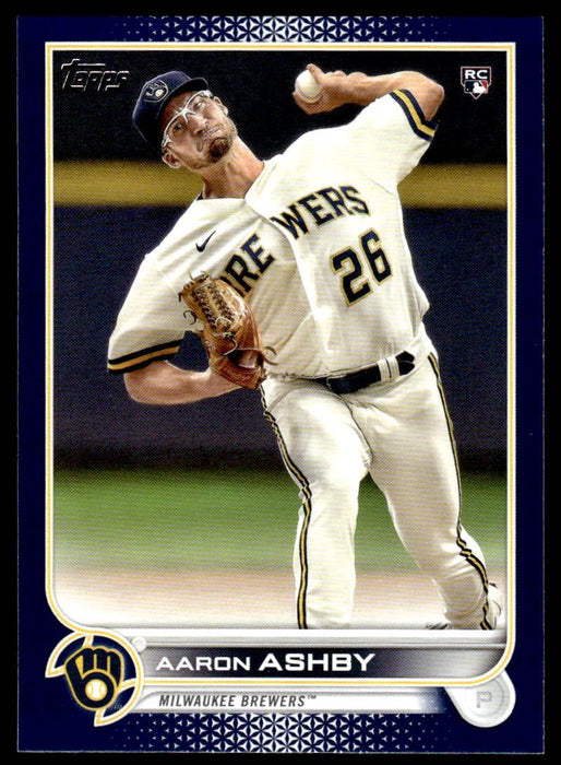 Aaron Ashby 2022 Topps Series 1 Blue Front of Card