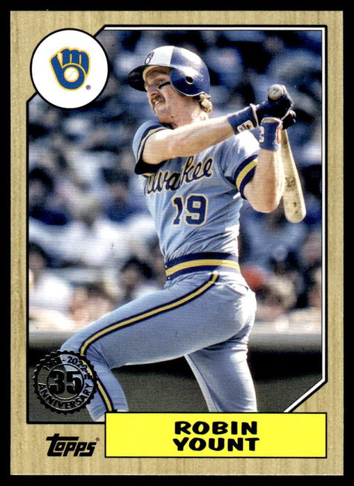 Robin Yount 2022 Topps Series 1 1987 Topps Front of Card