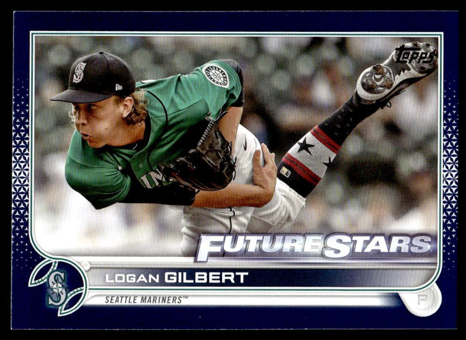 Logan Gilbert 2022 Topps Series 1 Blue Front of Card