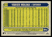 Yadier Molina 2022 Topps Series 1 1987 Topps Back of Card