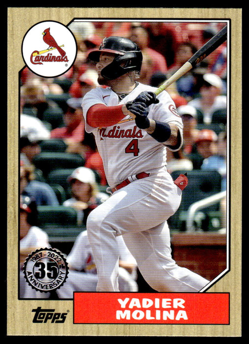 Yadier Molina 2022 Topps Series 1 1987 Topps Front of Card