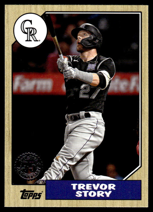 Trevor Story 2022 Topps Series 1 1987 Topps Front of Card