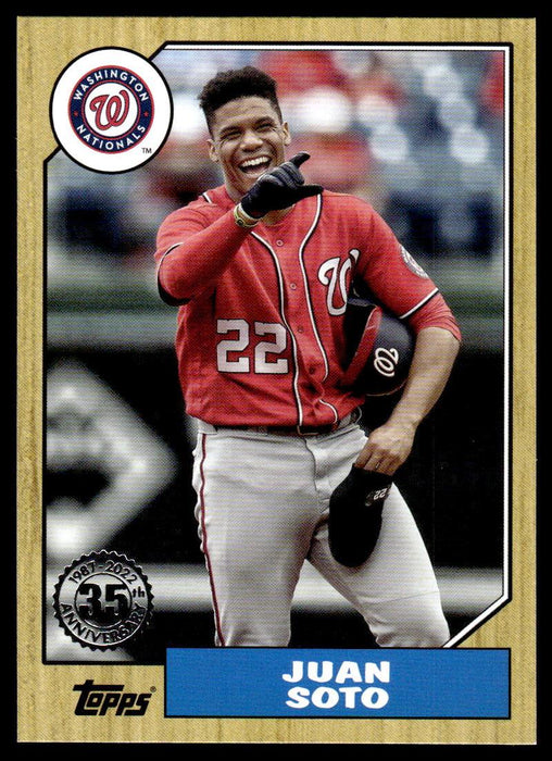 Juan Soto 2022 Topps Series 1 1987 Topps Front of Card