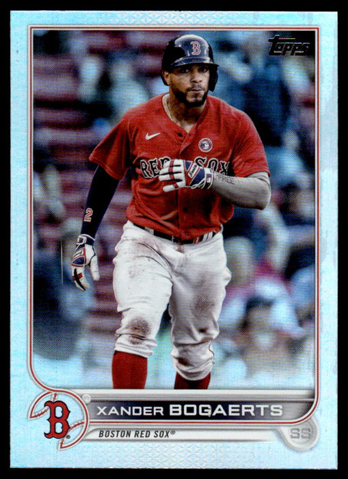 Xander Bogaerts 2022 Topps Series 1 Rainbow Foil Front of Card