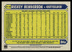 Rickey Henderson 2022 Topps Series 1 1987 Topps Back of Card