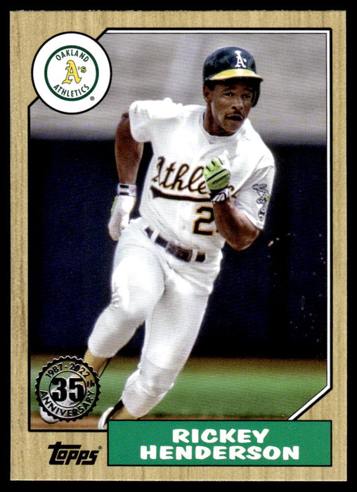 Rickey Henderson 2022 Topps Series 1 1987 Topps Front of Card