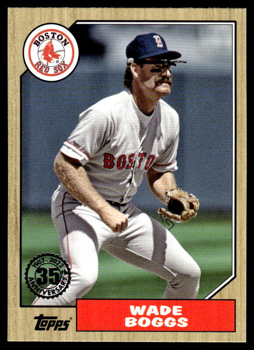 Wade Boggs 2022 Topps Series 1 1987 Topps Front of Card