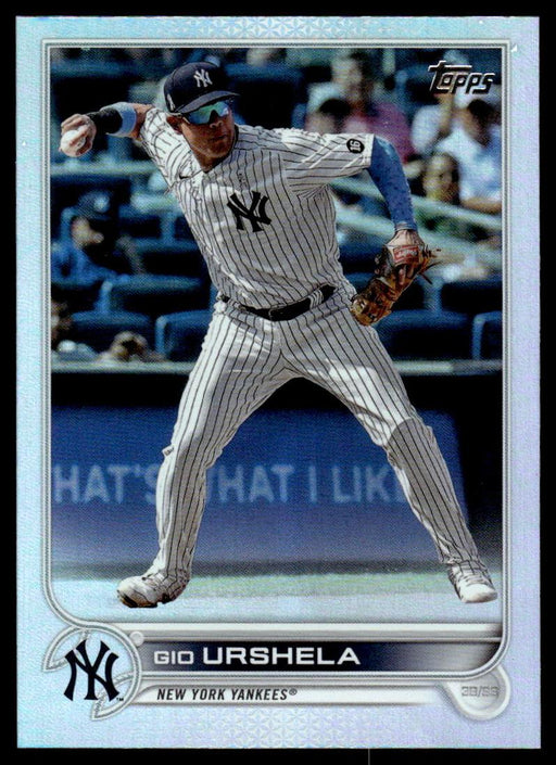 Gio Urshela 2022 Topps Series 1 Rainbow Foil Front of Card