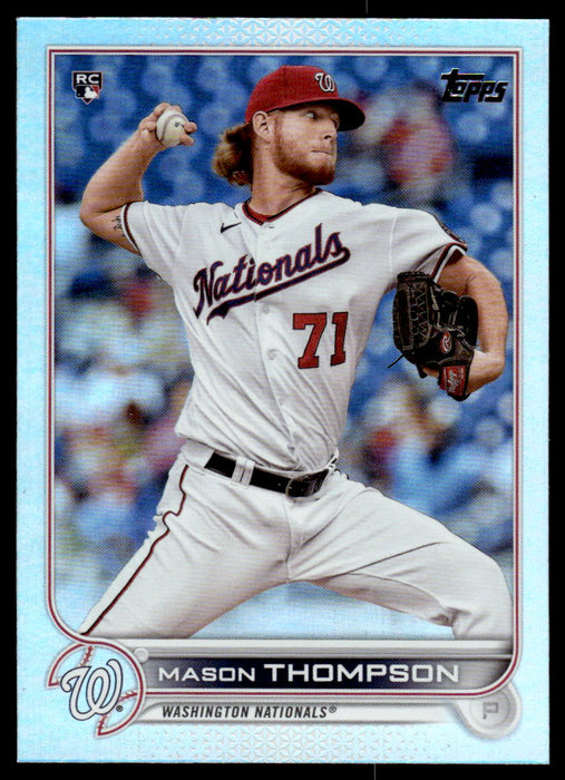 Mason Thompson 2022 Topps Series 1 Rainbow Foil Front of Card