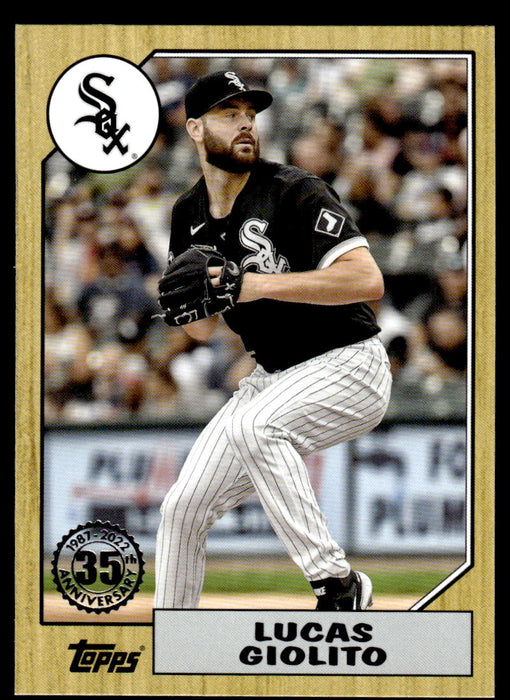 Lucas Giolito 2022 Topps Series 1 1987 Topps Front of Card