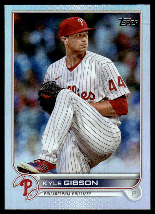 Kyle Gibson 2022 Topps Series 1 Rainbow Foil Front of Card