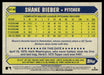 Shane Bieber 2022 Topps Series 1 1987 Topps Back of Card