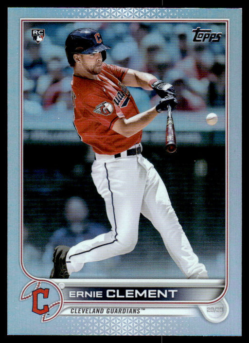 Ernie Clement 2022 Topps Series 1 Rainbow Foil Front of Card