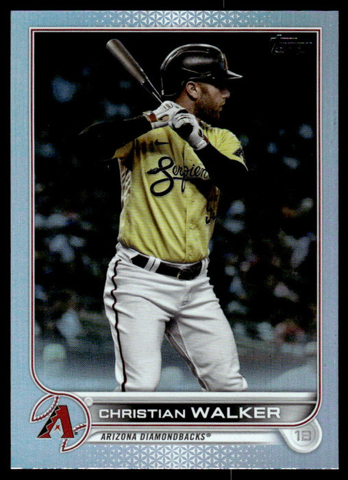 Christian Walker 2022 Topps Series 1 Rainbow Foil Front of Card