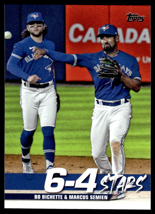 Marcus Semien / Bo Bichette 2022 Topps Series 1 6-4 Stars Front of Card