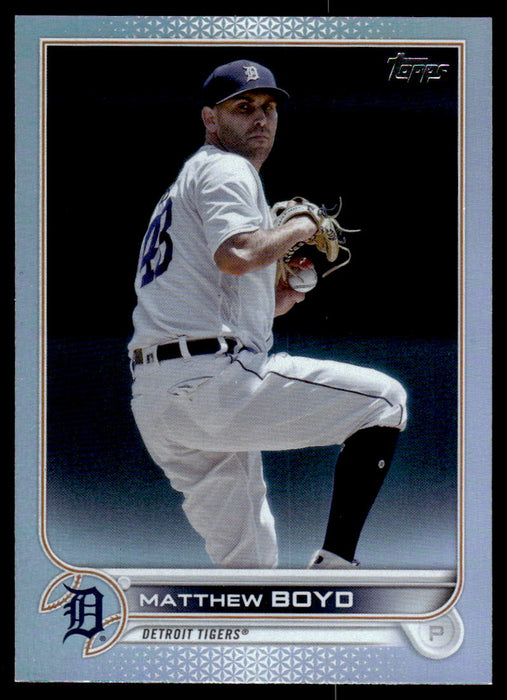 Matthew Boyd 2022 Topps Series 1 Rainbow Foil Front of Card