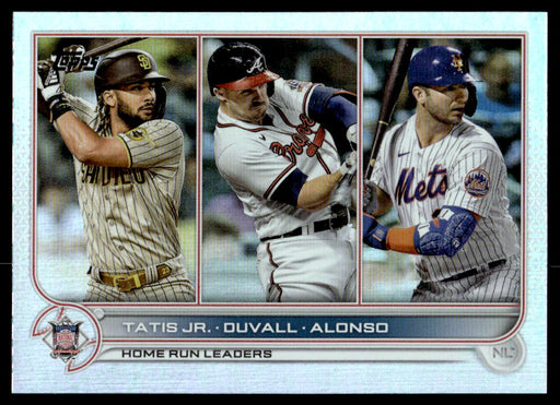 NL Home Runs 2022 Topps Series 1 Rainbow Foil Front of Card