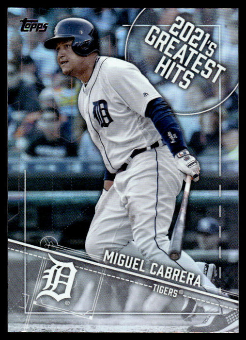 Miguel Cabrera 2022 Topps Series 1 Greatest Hits Front of Card