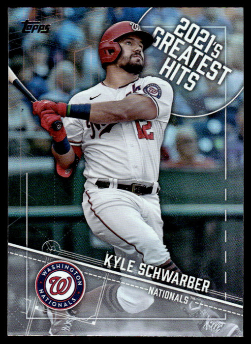 Kyle Schwarber 2022 Topps Series 1 Greatest Hits Front of Card