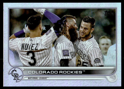 Colorado Rockies 2022 Topps Series 1 Rainbow Foil Front of Card