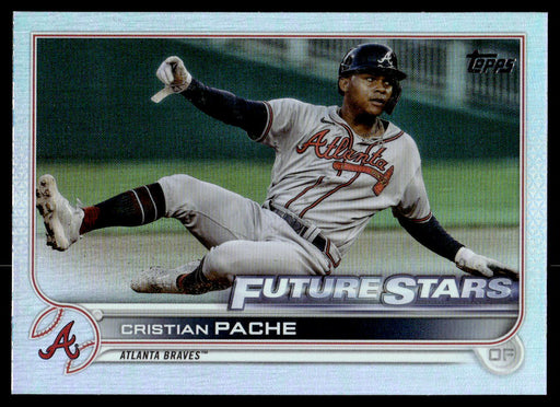 Cristian Pache 2022 Topps Series 1 Rainbow Foil Front of Card