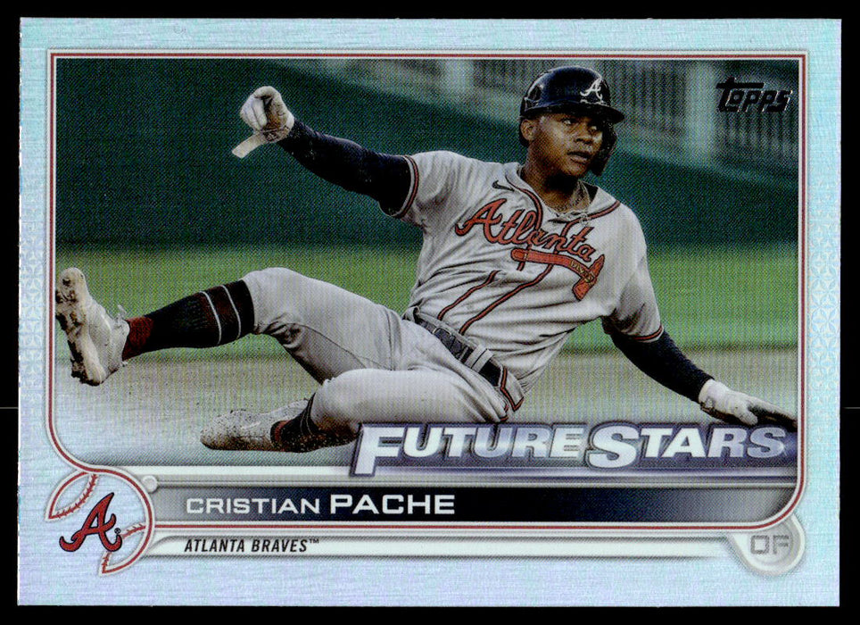 Cristian Pache 2022 Topps Series 1 Rainbow Foil Front of Card