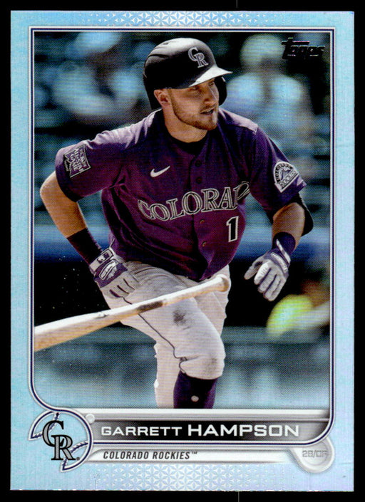 Garrett Hampson 2022 Topps Series 1 Rainbow Foil Front of Card